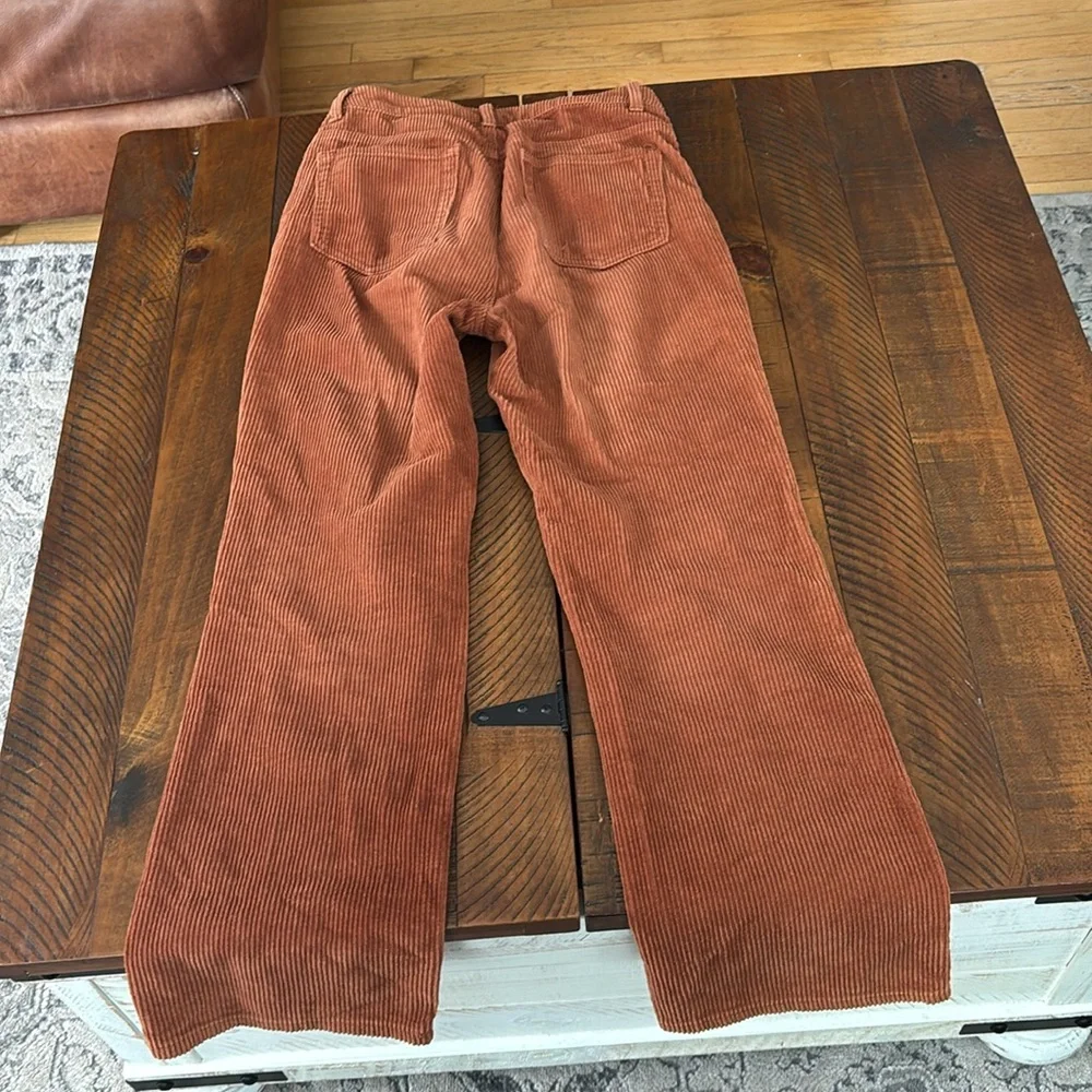SHEIN Terracotta Corduroy Straight Leg Pants - Picture 6 of 6